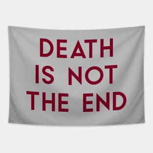 Death Is Not The End, burgundy Tapestry