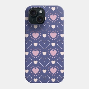 A seamless vector pattern of a heart. a textural vibe that is both contemporary and chic. A vibrant background dotted with heart symbols V.1 Phone Case