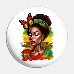 Juneteenth Black History Woman #5 Pin