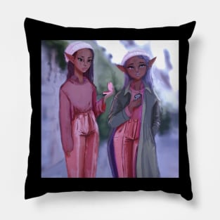 Elves in Paris Pillow