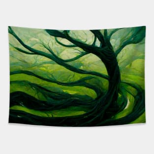 Paint Of abstract tree Tapestry