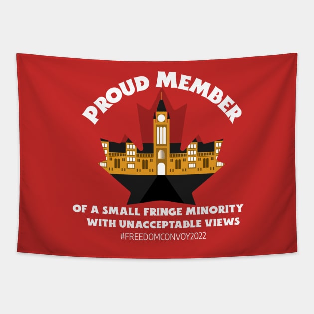 Proud Member of a Small Fringe Minority Tapestry by mikepod