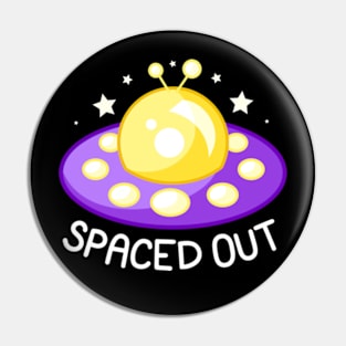 Spaced Out - Yellow and Purple Pin