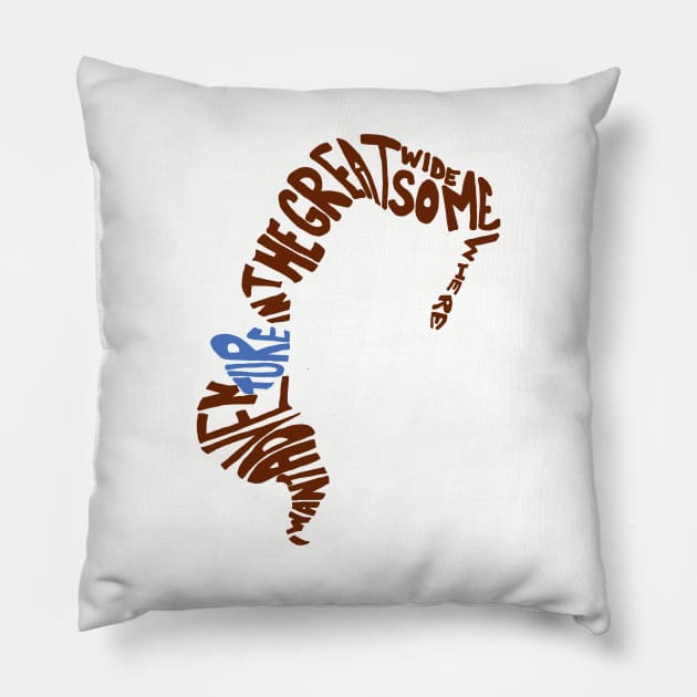 Great Wide Somewhere Pillow by rebeccaariel