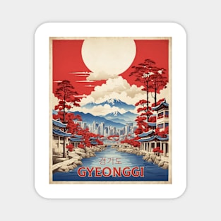 Gyeonggi South Korea Travel Tourism Retro Vintage Magnet