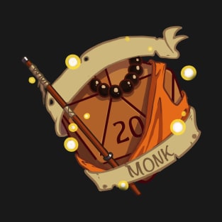 D20 Fantasy Monk Dice T-Shirt