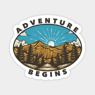 Adventure Nature Badge Illustration Magnet