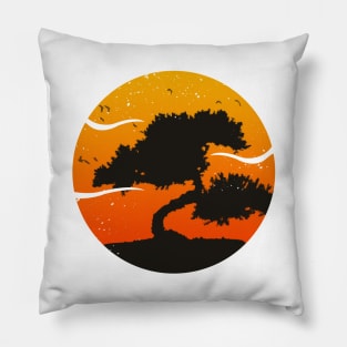 'Bonsai Tree Japanese Calligraphy' Cool Plant Gift Pillow