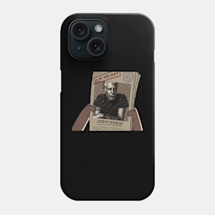 anthony bourdain-animation in the newspaper Phone Case