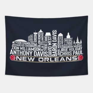 New Orleans Basketball Team All Time Legends, New Orleans City Skyline Tapestry