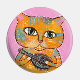 Cat With A Ukulele Pin