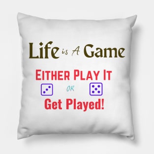 Life is a game - Growth Mindset stickers Pillow