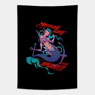 Cyberpunk Mermaid Tapestry