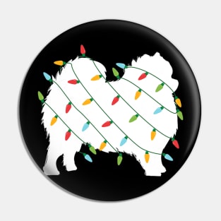 Christmas Lights Pomeranian Dog Pin