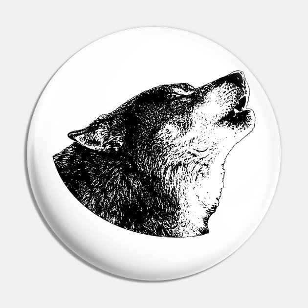 Wolf howling at the moon Pin by Alekxemko