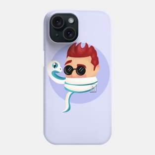 Crowley using Aziraphale as a scarf Phone Case