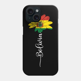 Vintage Bolivia Sunflower Flag Bolivia Lover Phone Case