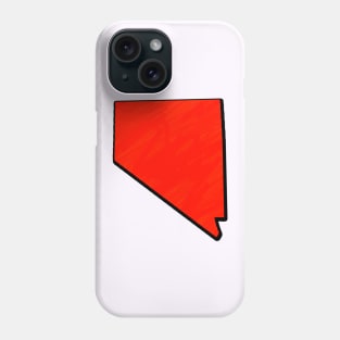 Bright Red Nevada Outline Phone Case