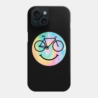 Bicycle Happy Bike Smile Tie-dye Rainbows Watercolors Face Phone Case