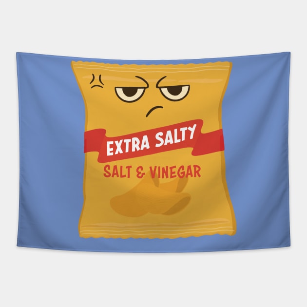 Extra Salty Potato Chips Tapestry by awesomesaucebysandy