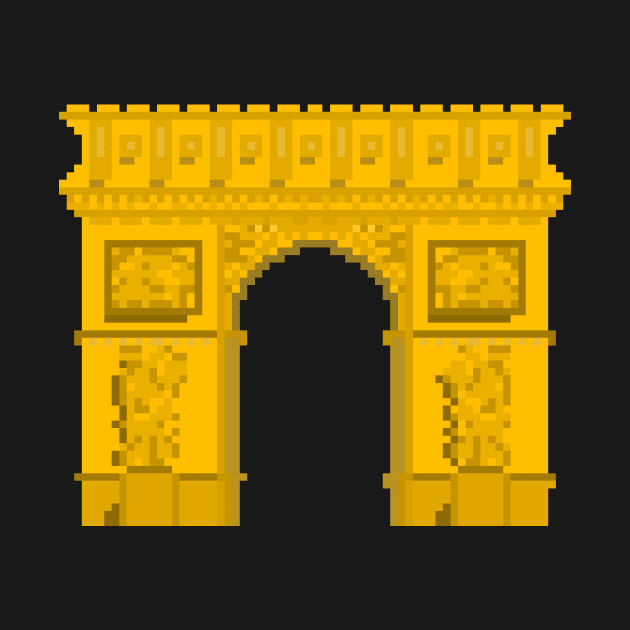 Paris Travel Gold Arc by brick86