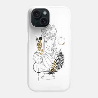 Demeter (Ceres). Creative Illustration In Geometric And Line Art Style Phone Case