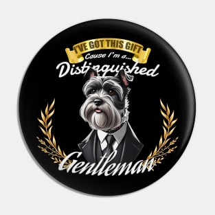 The Distinguished Schnauzer Gentleman Pin