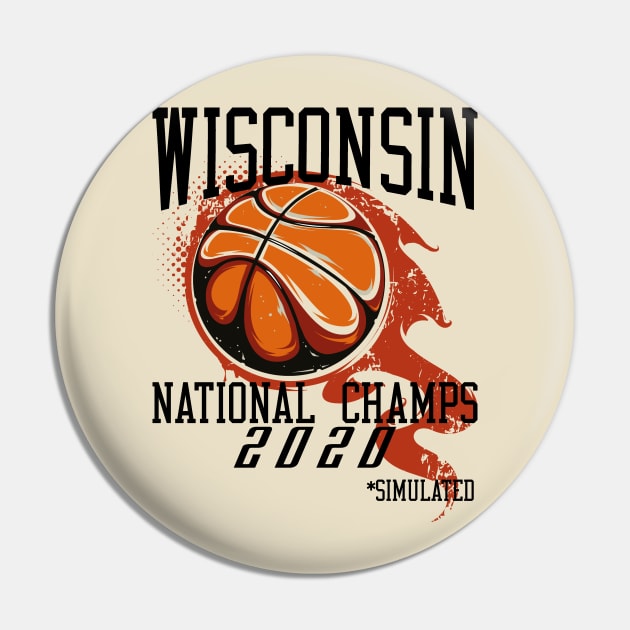 Wisconsin 2020 National Champs Simulated Pin by Bernards