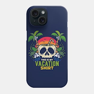 This Is My Vacation Shirt // Fun Skull Island Illustration Phone Case