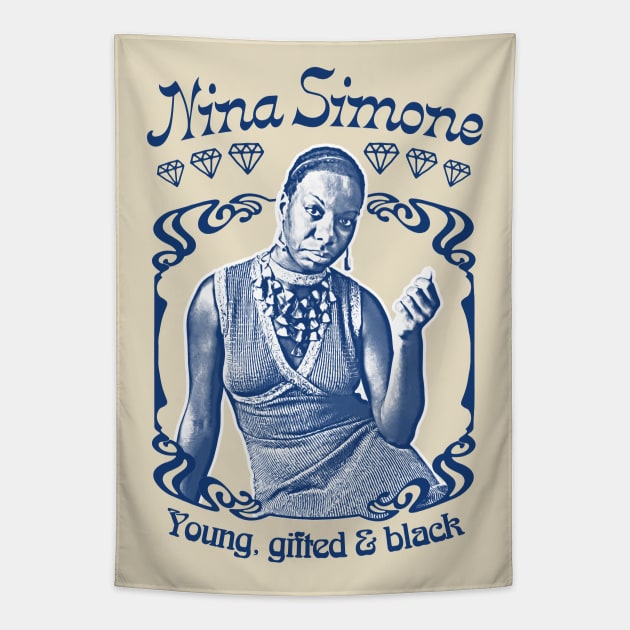 Nina Simone // Young, Gifted & Black Tapestry by DankFutura