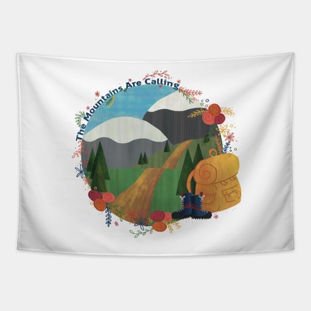 Mountain Hike Tapestry by Dogwoodfinch