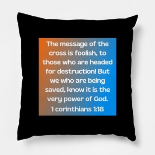 Bible Verse 1 Corinthians 1:18 | Christian Pillow