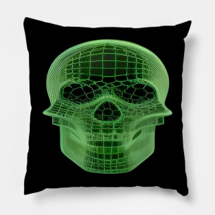 A Full Green Skull Pillow