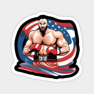 Tyson Fury T-shirt United states Flag edition !!! Magnet