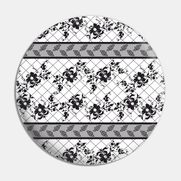 Black Lace Pattern Pin by ilhnklv