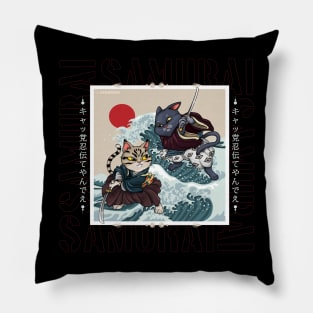 Samurai Cats Pillow