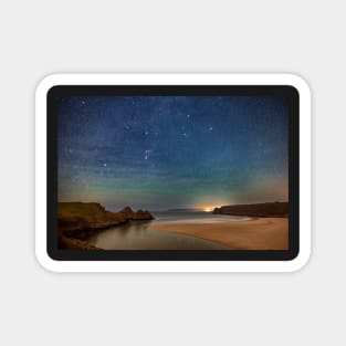 Three Cliffs Bay at Night, Gower Magnet