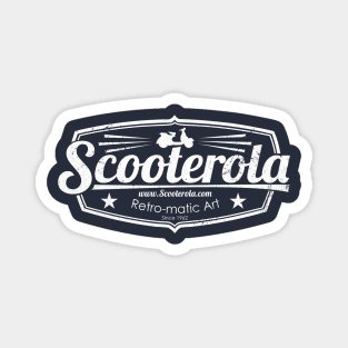 Scooterola Shield White Ink Magnet