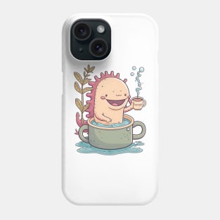 Axolotl & Coffee Kawaii Anime Cute Axolotls & Coffee Lover Phone Case