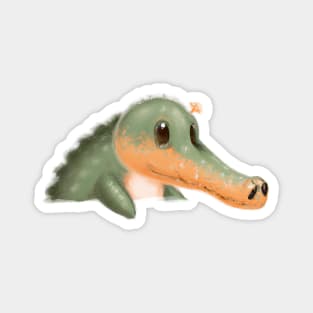 Cute Alligator Drawing Magnet