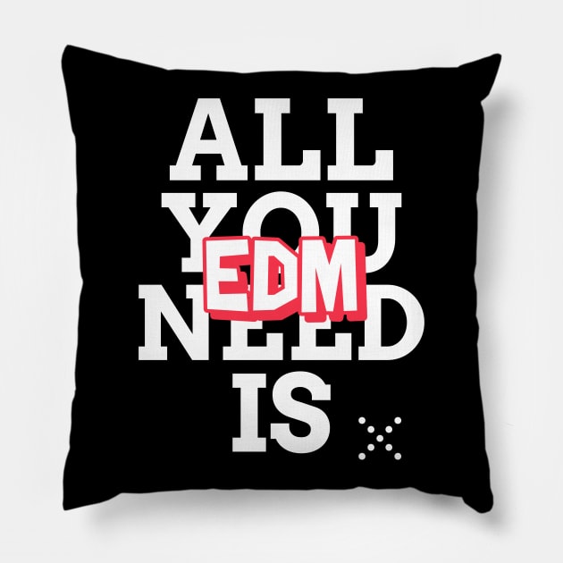 EDM is all you need! Techno Raver Pillow by T-Shirt Dealer