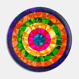 Handmade multicolor circular drawing Pin