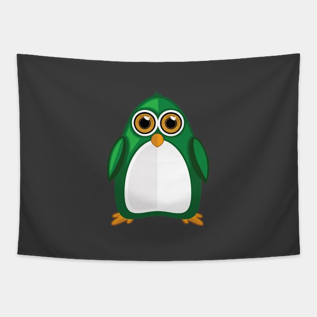 Green Penguin Tapestry by adamzworld