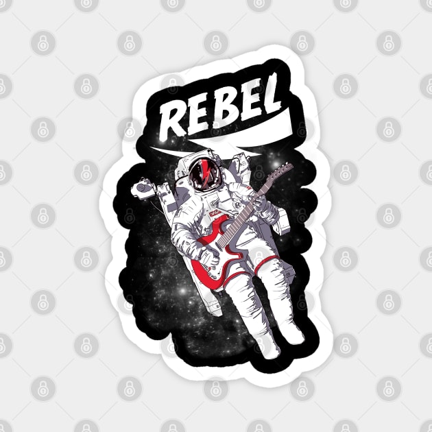 space rebel astronaut Magnet by tekiwalk