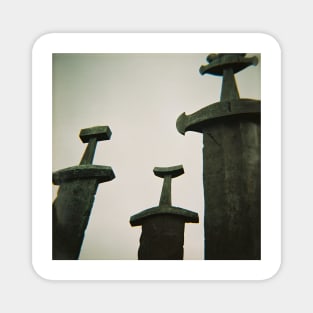 Sverd i Fjell - Monumental Sculpture in Norway - Lomography Medium Format Diana F+ Magnet