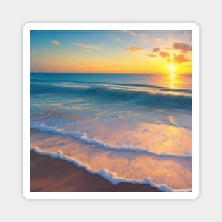 Beach Waves Closeup Dreamcore Magnet