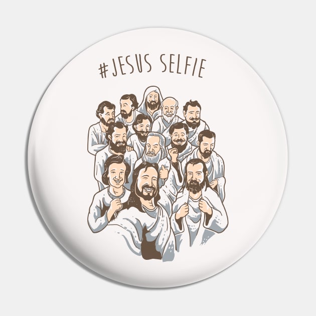 Jesus Selfie Pin by Thankful