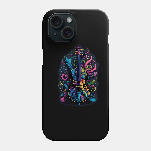 Colorful Cello Illustration Design Phone Case by Printeefun