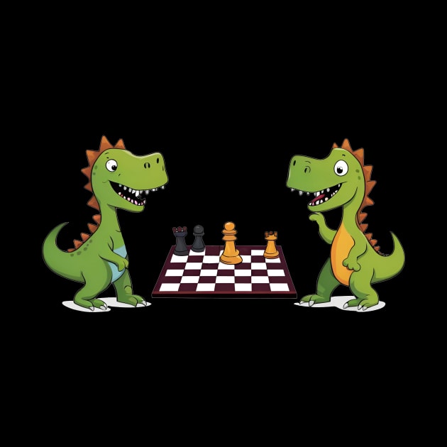 Chess Playing Dinosaur T-Rex by MordaxFurittus