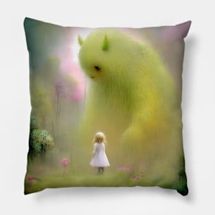 no.3 Abstract the monster met a girl in the forest Pillow